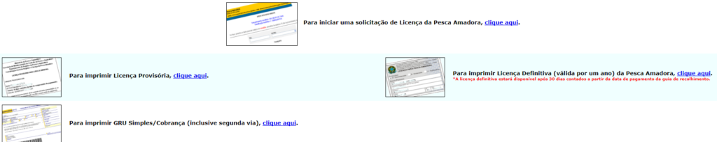 Emissão da Licença